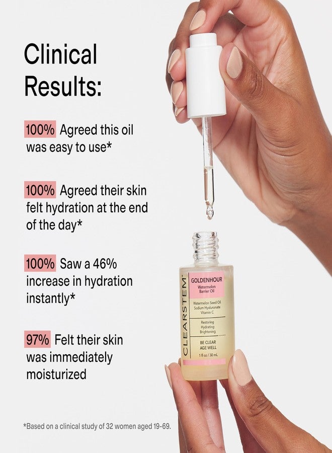 CLEARSTEM GOLDENHOUR Hydrating Facial Oil - Plumping Face Oil for Women for Deep Face Hydration - Non-Comedogenic Vitamin C Oil for Skin with Hyaluronic Acid and Watermelon Seed for Glowing Skin - Image 5